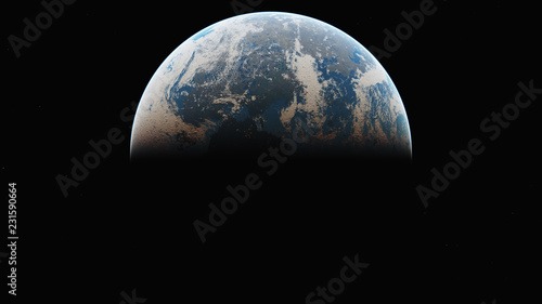 Fototapeta Naklejka Na Ścianę i Meble -  sunrise from planet orbit