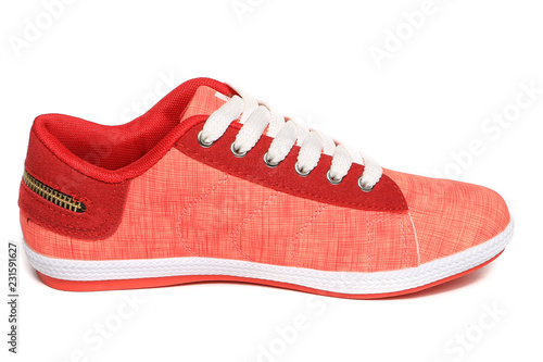 Cool sneakers shoe isolated on white