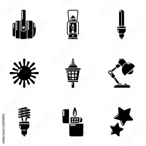 Splendor icons set. Simple set of 9 splendor vector icons for web isolated on white background