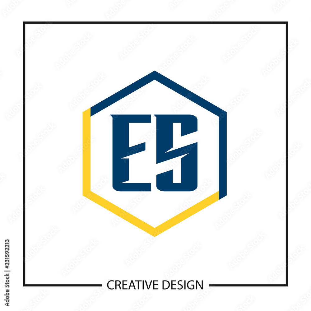 Initial Letter ES Logo Template Design Vector Illustration Initial Letter ES Logo Template Design Vector Illustration