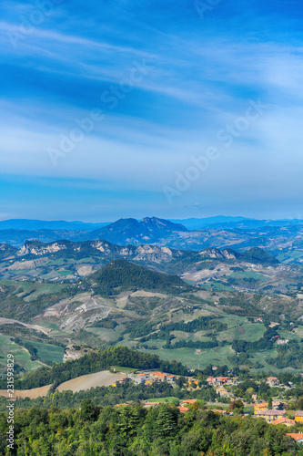 Beautiful panorama of Republic of San Marino