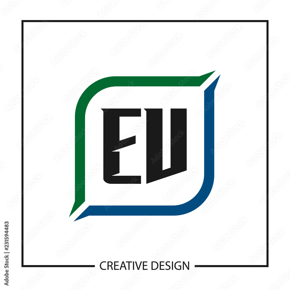 Obraz premium Initial Letter EV Logo Template Design Vector Illustration