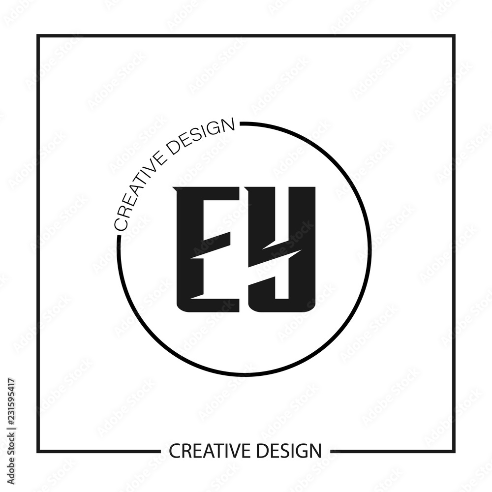Obraz premium Initial Letter EY Logo Template Design Vector Illustration