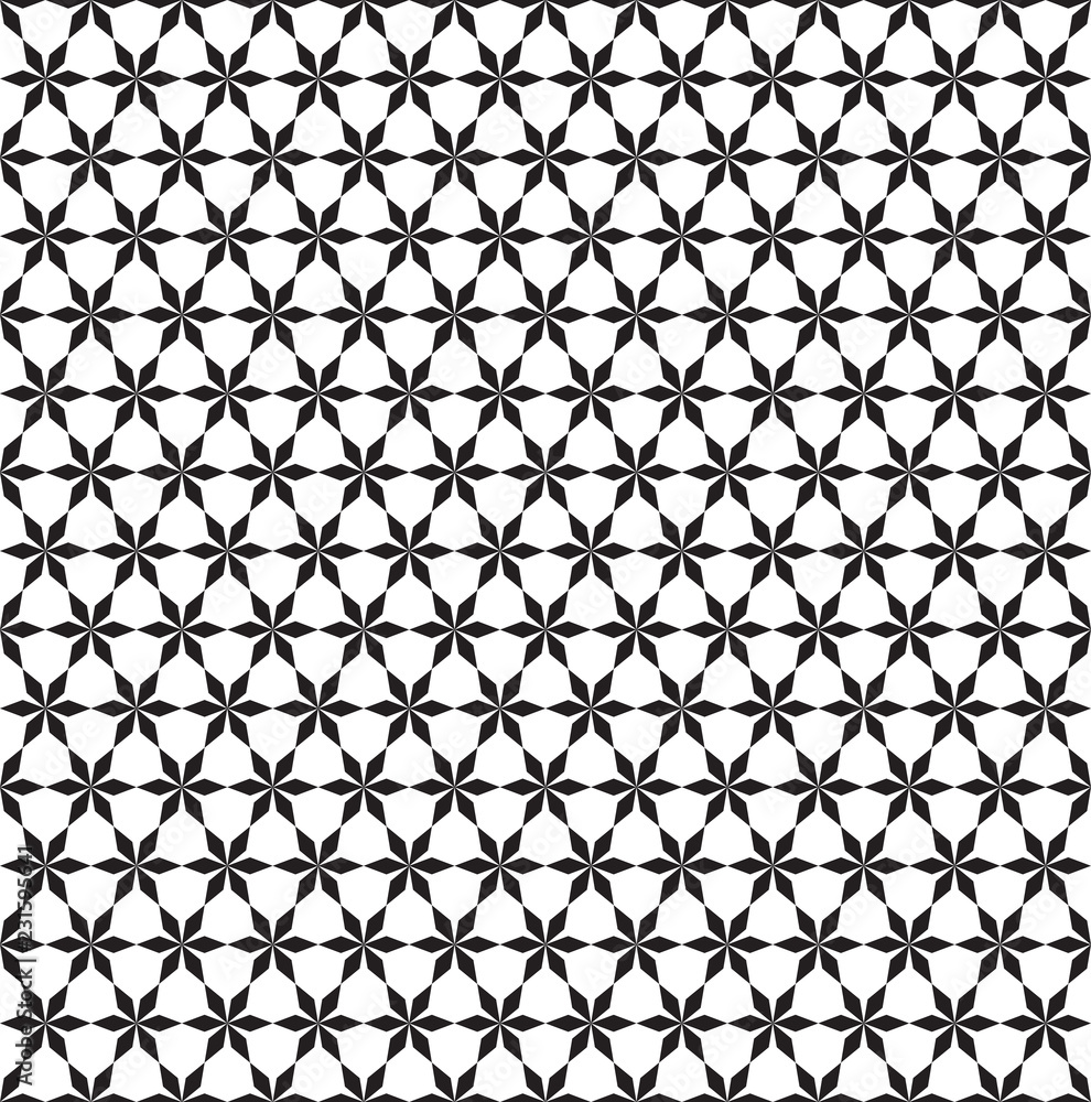 Seamless abstract geometric star pattern