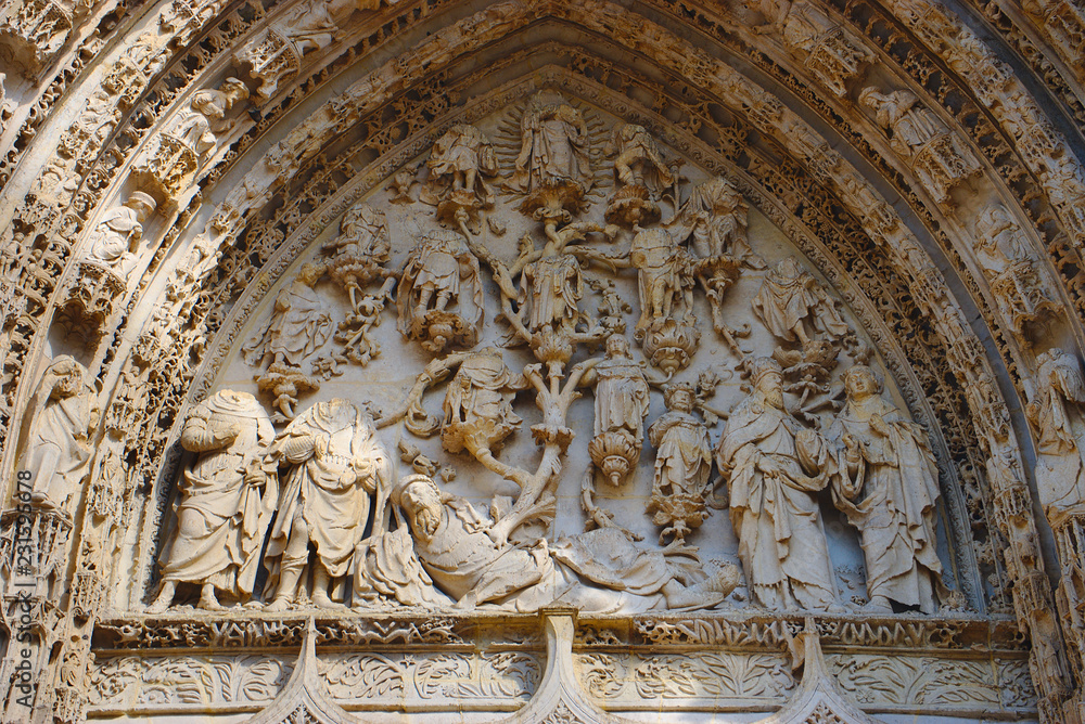 Cathédrale Notre-Dame de Rouen. Tympan du portail central.
