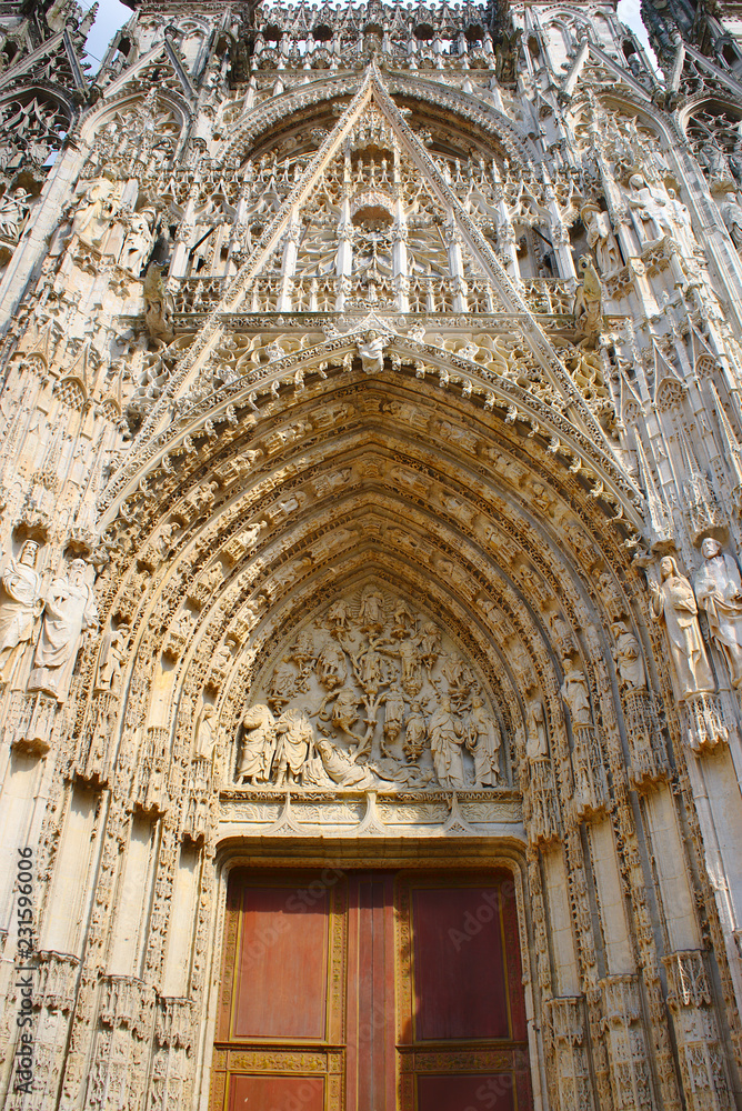 Cathédrale Notre-Dame de Rouen. Portail central. Façade occidentale