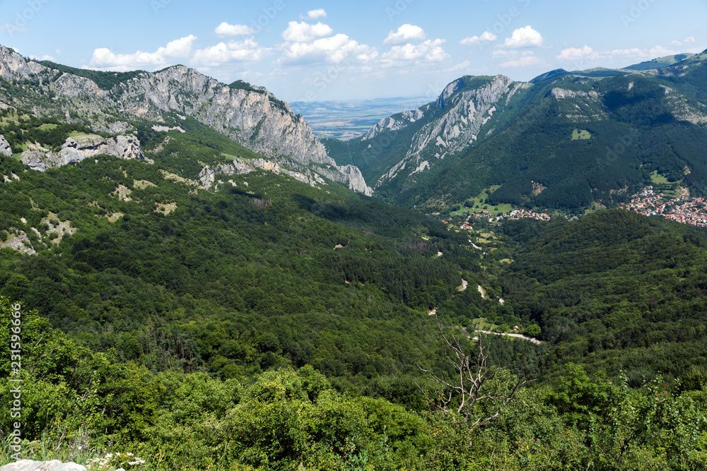 Amazing Landscape of Balkan Mountains with Vratsata pass, town of Vratsa and Village of Zgorigrad, Bulgaria Amazing Landscape of Balkan Mountains with Vratsata pass, town of Vratsa and Village of Zgorigrad, Bulgaria