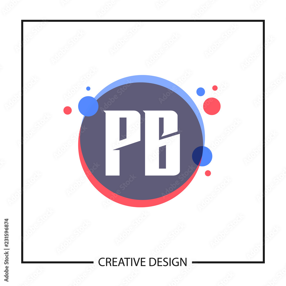 Fototapeta premium Initial Letter PB Logo Template Design Vector Illustration