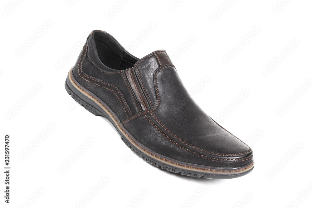 Men's leather fashion shoes isolated on white background Men's leather fashion shoes isolated on white background