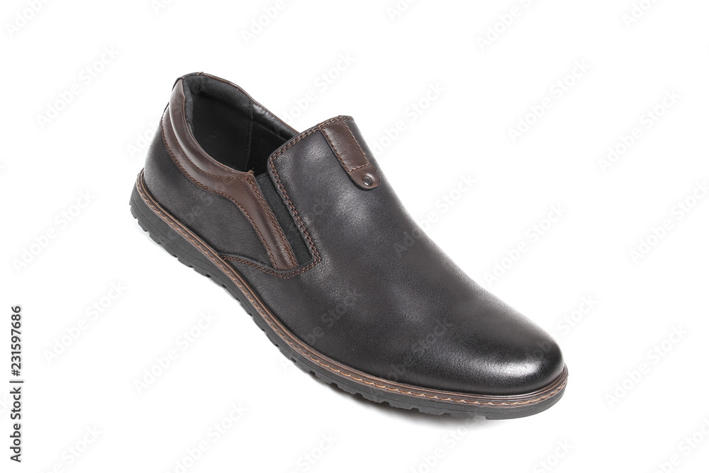Men's leather fashion shoes isolated on white background Men's leather fashion shoes isolated on white background