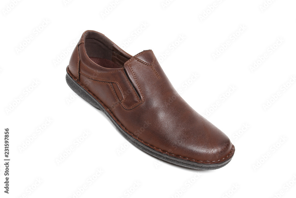 Men's leather fashion shoes isolated on white background Men's leather fashion shoes isolated on white background