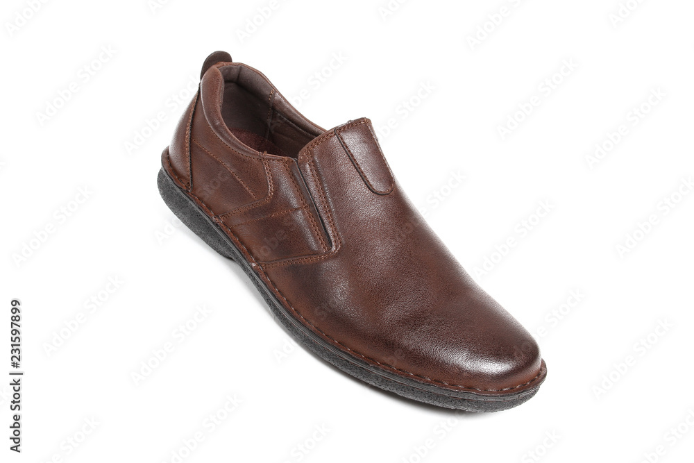 Men's leather fashion shoes isolated on white background Men's leather fashion shoes isolated on white background