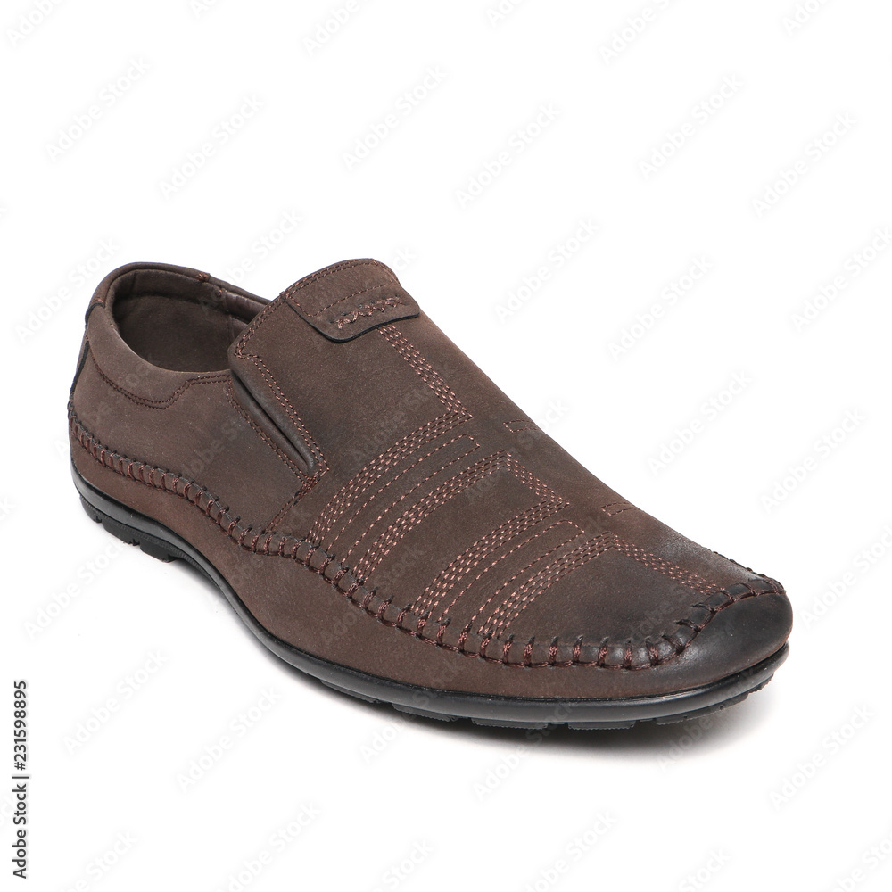 Leather men's shoes isolated on white background Leather men's shoes isolated on white background