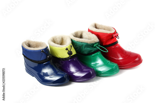 Rain boots universal isolated on white background