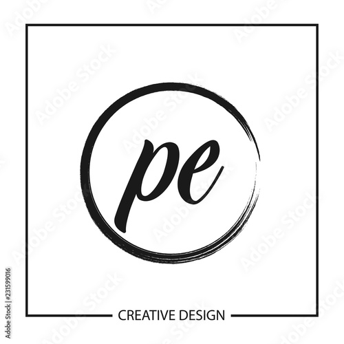 Initial Letter PE Logo Template Design Vector Illustration