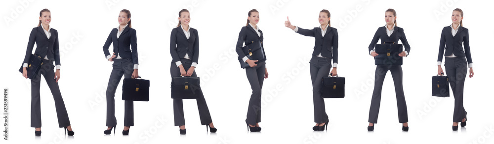 Businesswoman isolated on the white Businesswoman isolated on the white