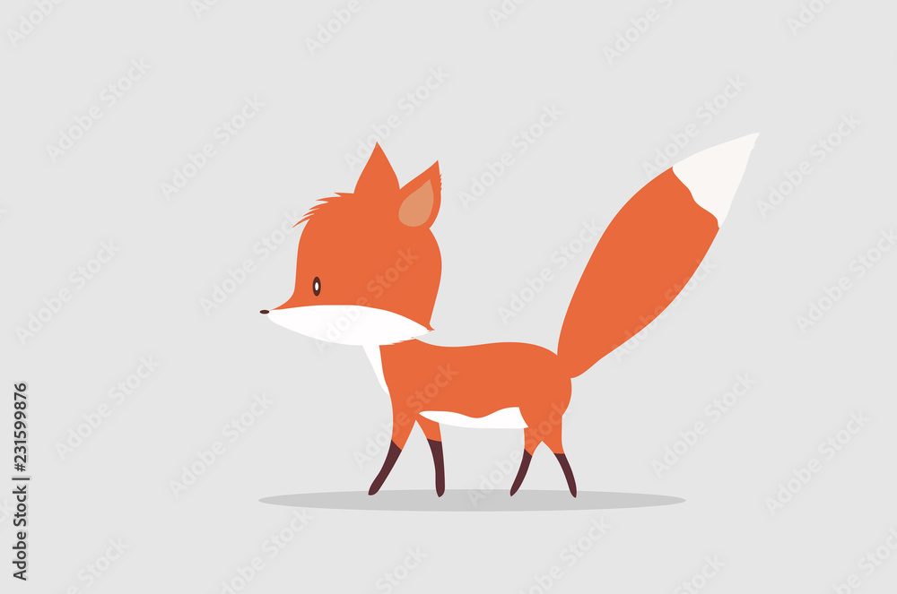Obraz premium Vector illustration cute fox