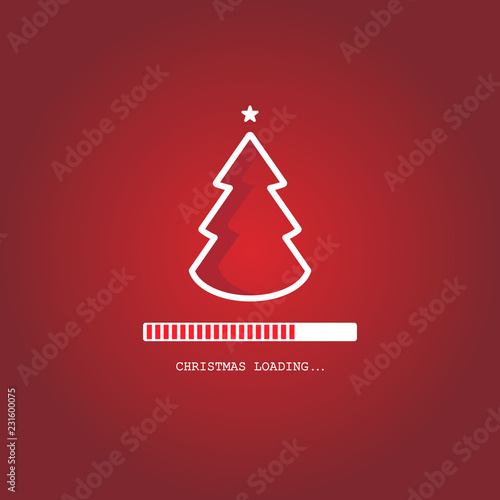 Christmas loading. Christmas tree loading bar background. vector