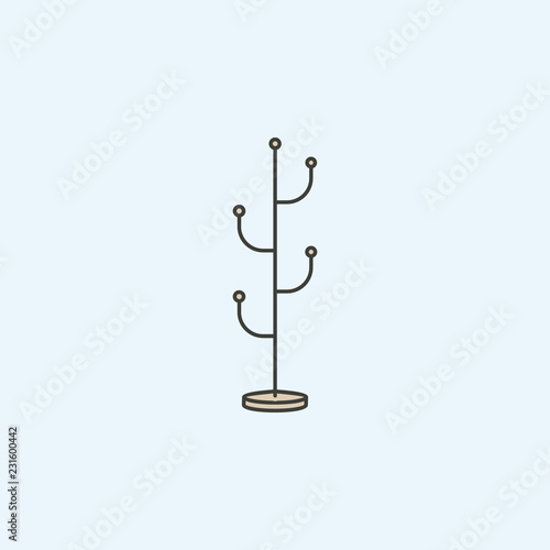 coat stand icon. Element of house hold icon for mobile concept and web apps. Colored coat stand icon can be used for web and mobile