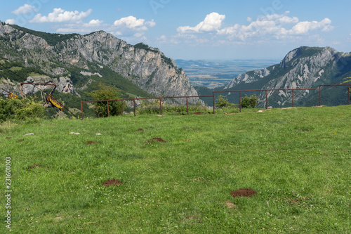 Amazing Landscape of Balkan Mountains with Vratsata pass,  town of Vratsa and Village of Zgorigrad, Bulgaria photo