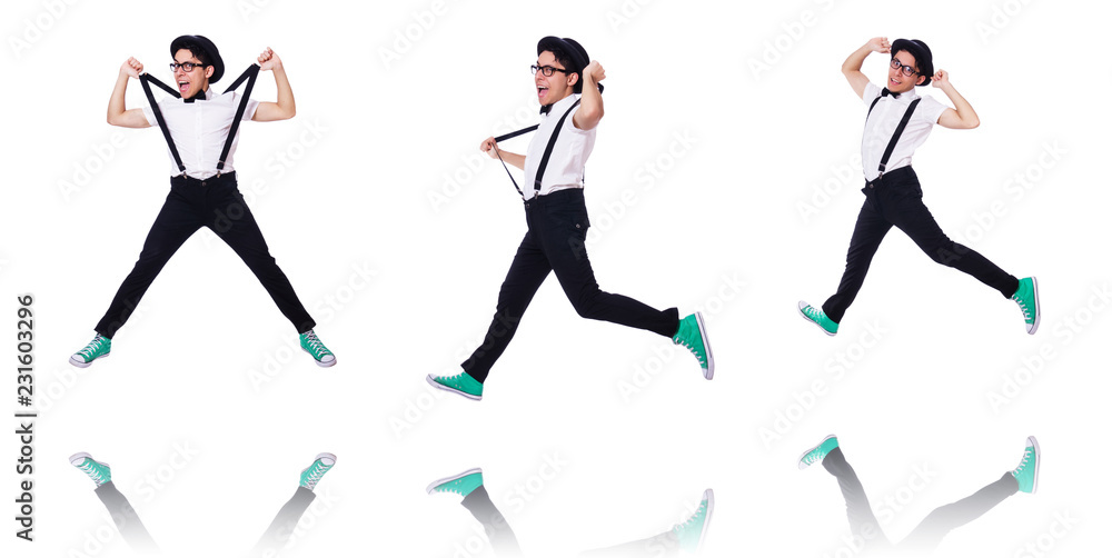 Funny man isolated on the white Funny man isolated on the white