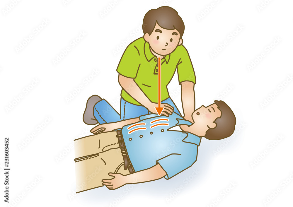 応急手当イラスト72 救急蘇生法 Stock Vector Adobe Stock