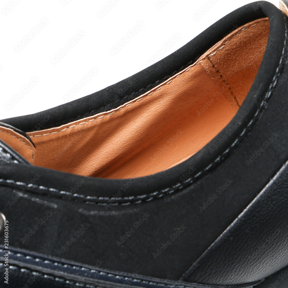 Parts of footwear on a white background.