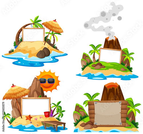 Set on island banner