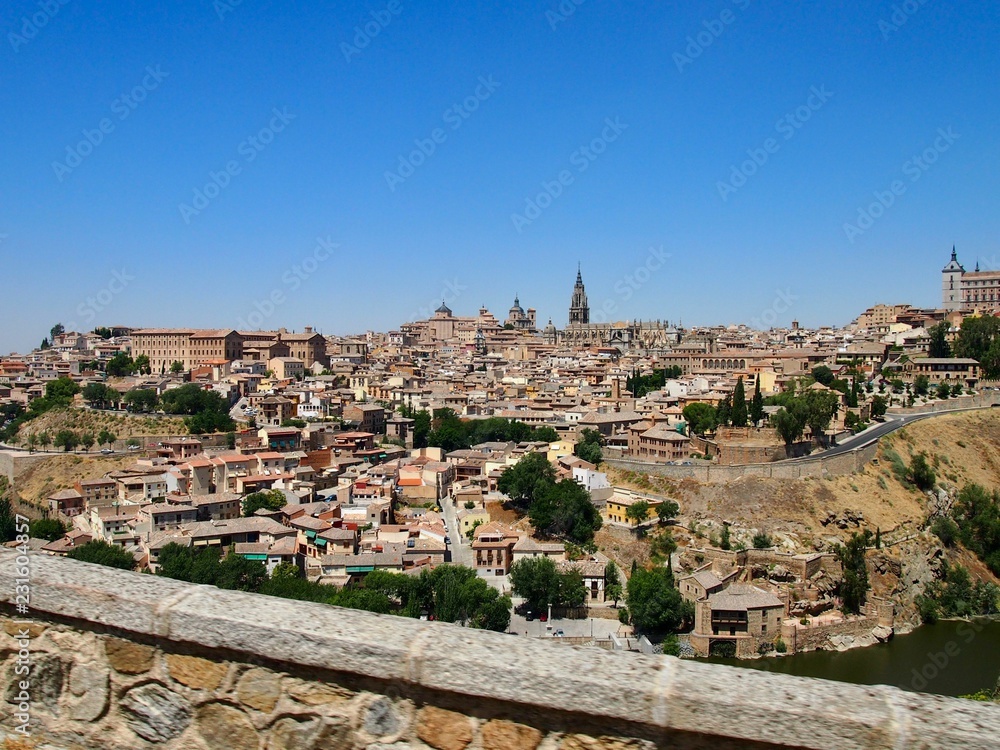 Toledo the hole city, a very natural picture with free space (Spain)