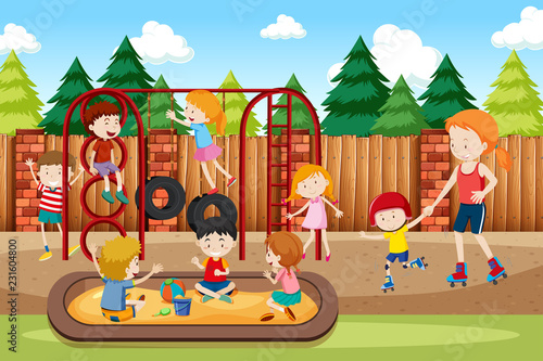People at the playground