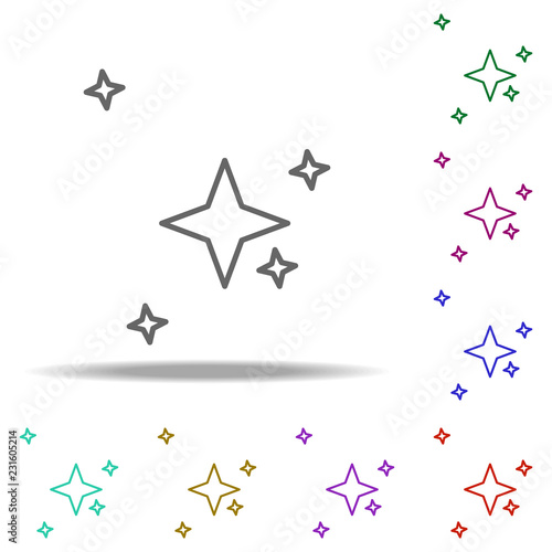 stars icon. Elements of Cartooning space in multi color style icons. Simple icon for websites  web design  mobile app  info graphics