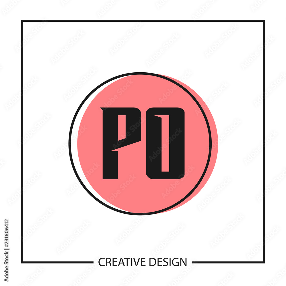 Initial Letter PO Logo Template Design Vector Illustration Initial Letter PO Logo Template Design Vector Illustration