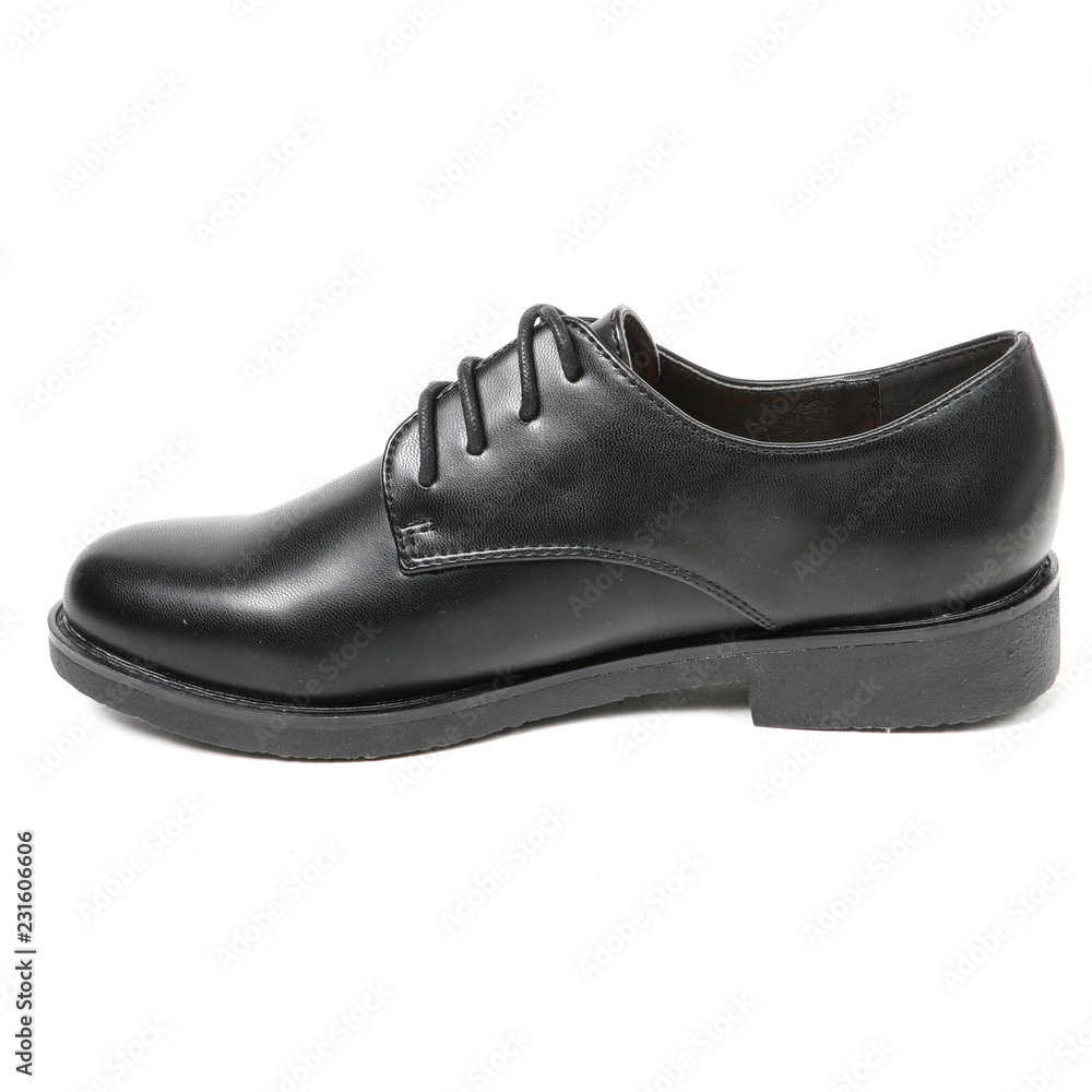 Women's leather demi-season shoes isolated on white background Women's leather demi-season shoes isolated on white background