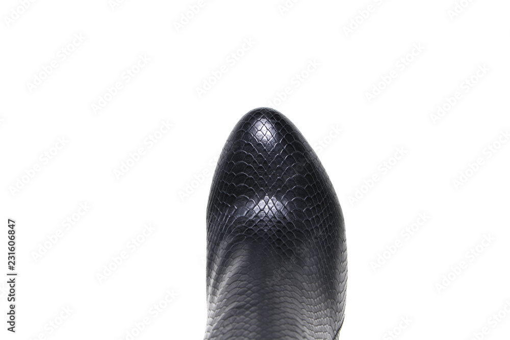 Women's leather demi-season shoes isolated on white background Women's leather demi-season shoes isolated on white background
