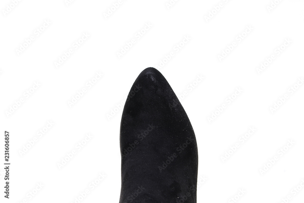 Women's leather demi-season shoes isolated on white background Women's leather demi-season shoes isolated on white background