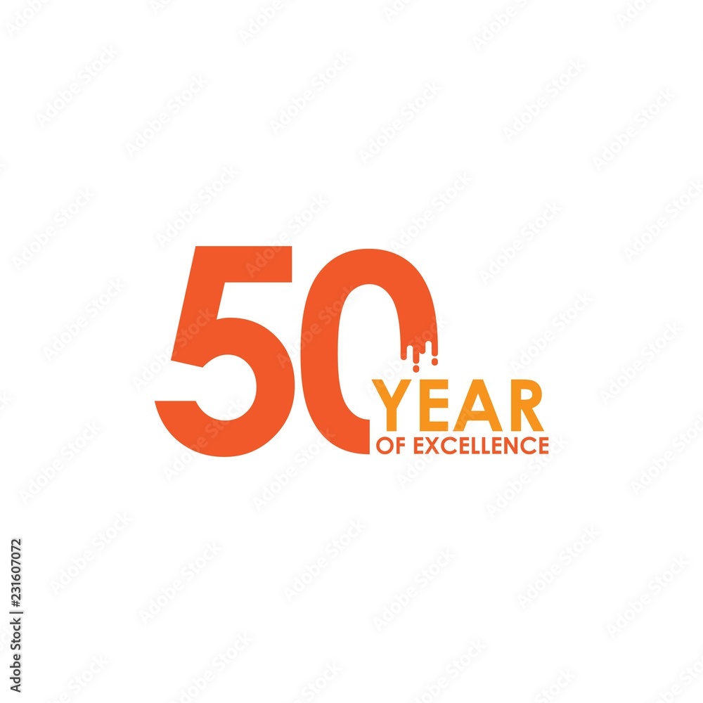 50 Year of Excellence Vector Template Design Illustration 50 Year of Excellence Vector Template Design Illustration
