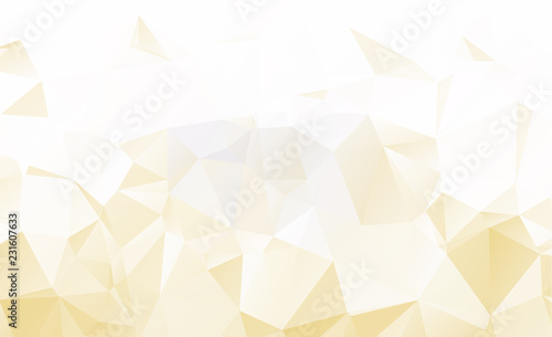 Light Orange vector Low poly crystal background. Polygon design pattern. Low poly illustration, low polygon background.