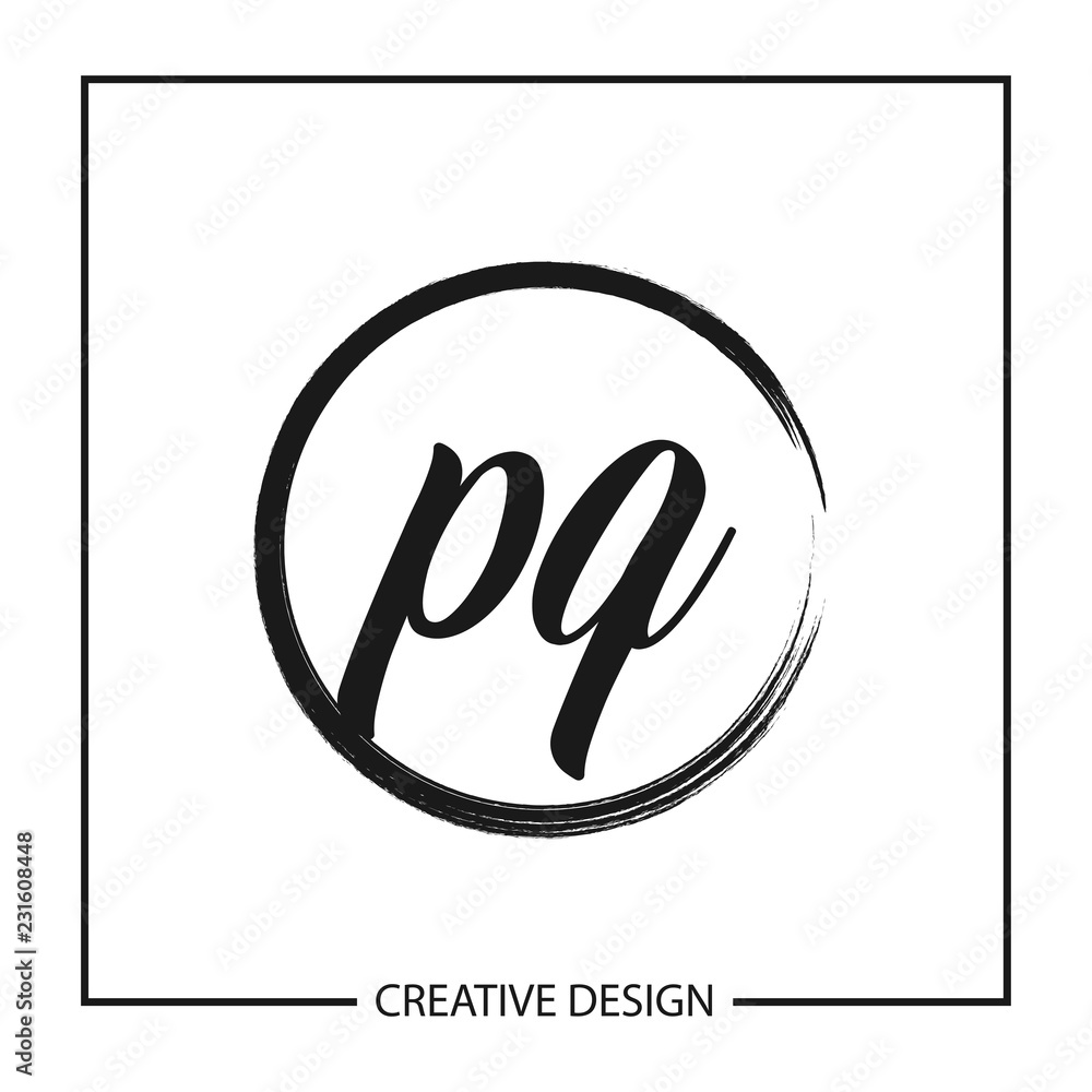 Initial Letter PQ Logo Template Design Vector Illustration