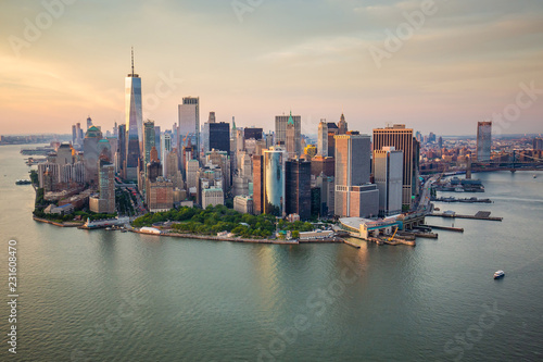 New York city at sunset aerial view © PhotoSpirit