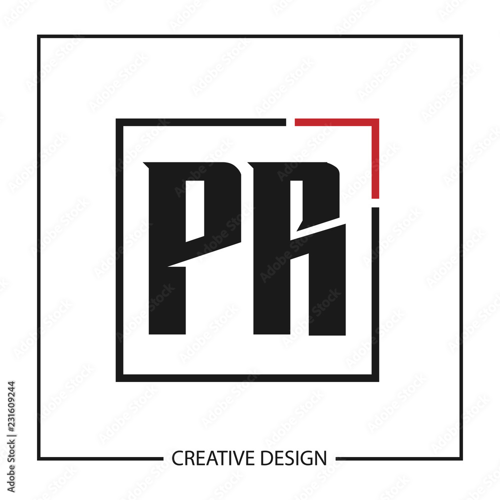 Initial Letter PR Logo Template Design Vector Illustration Initial Letter PR Logo Template Design Vector Illustration