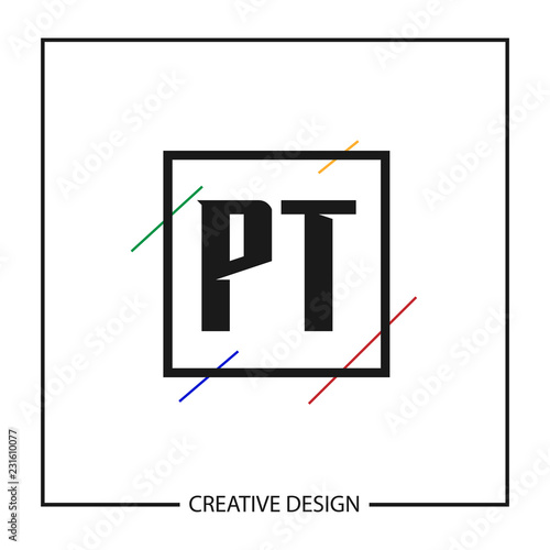 Initial Letter PT Logo Template Design Vector Illustration