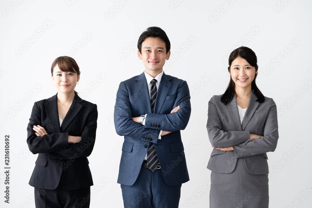 portrait of asian businessgroup on white background portrait of asian businessgroup on white background