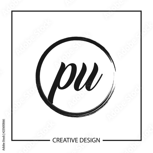 Initial Letter PU Logo Template Design Vector Illustration