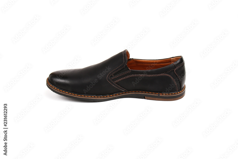 Fototapeta premium Classic office leathers man shoes isolated on white background.