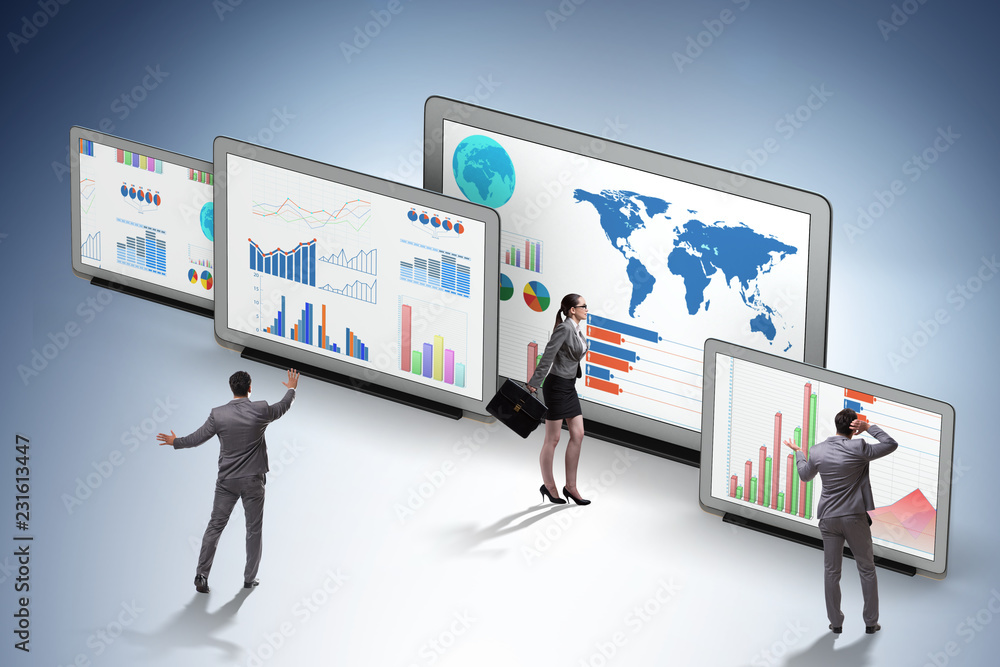 Concept of business charts and finance visualisation Concept of business charts and finance visualisation