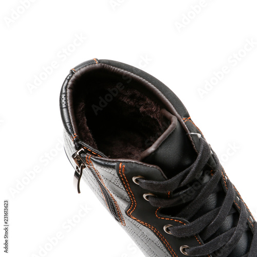 Stylish causal man shoe on white background.
