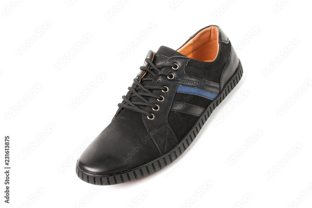 Stylish causal man shoe on white background. Stylish causal man shoe on white background.