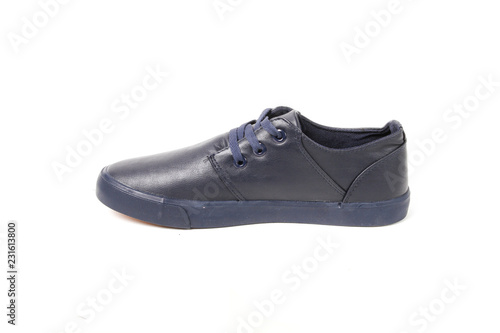 Stylish causal man shoe on white background.