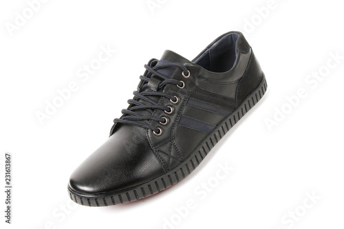 Stylish causal man shoe on white background.