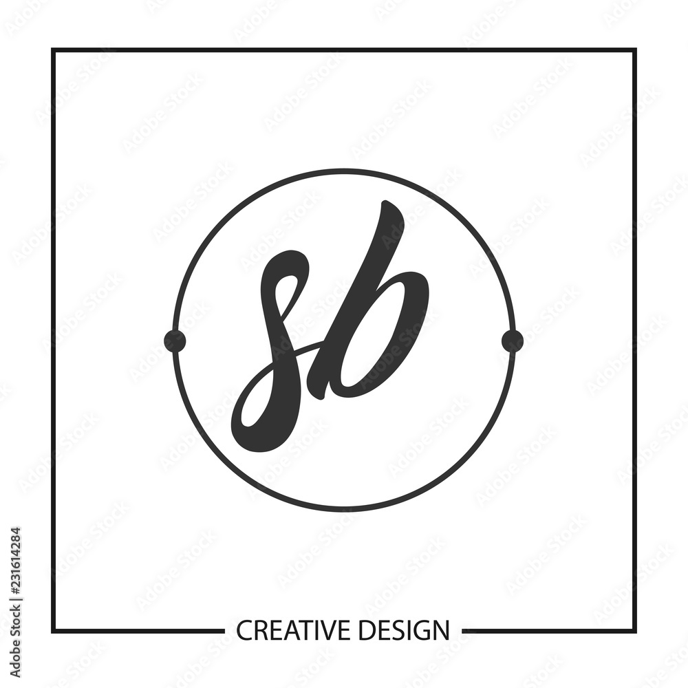 Initial Letter SB Logo Template Design Vector Illustration